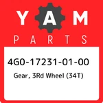 4G0-17231-01-00 Yamaha Gear, 3RD Wheel (34T) 4G0172310100, New Genuine Oem Part. Fixed Price $124.28.