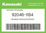 Kawasaki Genuine BEARING-NEEDLE,K17X23X13.8 92046-1184. Fixed Price $20.59.