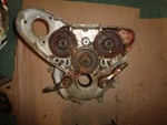 Used Ajs Matchless 1952 G9 500CC Twin Engine Cases. Fixed Price $100.00.