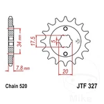 Front Sprocket Tooth 520 Pitch JTF327.15 Fits Honda Nsr 125 1997-2003. Fixed Price $16.96.