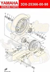 Yamaha Clutch, Hub 3D8-25366-00-98 Oem New. Fixed Price $192.75.