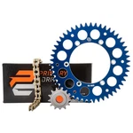 Primary Drive Chain And Sprocket Kit Aluminum Rear/gold X-ring Blue. Fixed Price $142.53.