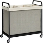 Laundry Hamper 3 Section 120L Rolling Sorter W/ Removable Liner Bag. Fixed Price $49.30.