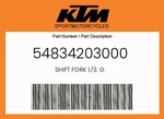 Ktm Genuine Shift Fork 1./3. G. - 54834203000. Fixed Price $63.96.