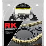 Rk Aluminum Race Chain And Sprocket Kit Gold Motorcycle Street Bike 1230-1710. Fixed Price $259.37.