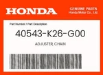 Honda Genuine Adjuster, Chain 40543-K26-G00. Fixed Price $10.69.