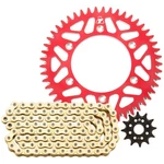Tusk 2152700142CFC5-074468 Chain And Sprocket Kit Aluminum Rear/gold X-ring. Fixed Price $152.45.