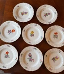 Royal Copenhagen 10" 1621 Saxon Flower Dinner Plates Lot Of 8 Denmark Seconds. Fixed Price $296.65.