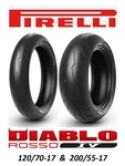Pirelli Diablo Rosso 4 Tire Set 120/70R17 & 200/55R17 Aprilia Ducati Bmw. Fixed Price $417.00.