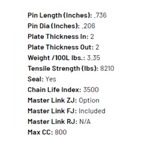Did X-ring Motorcycle Gold Drive Chain 520 VX3 Links. Fixed Price $107.37.