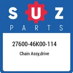 27600-46K00-114 Suzuki Chain Assy,drive 2760046K00114, New Genuine Oem Part. Fixed Price $131.32.