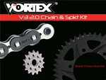 2004-2005 ZX10R Vortex Chain & Sprocket Kit CK4235 520 Black RX3 16/39. Fixed Price $235.00.
