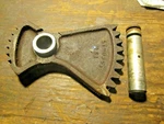 Triumph Gearshift Operating Quadrant And Spindle, 57-0397. Fixed Price $29.99.
