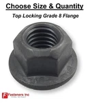 Grade (hardened) Flange Top Locking Nut Black Phos Oil (choose Size). Fixed Price $312.30.