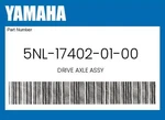 Yamaha Genuine Drive Axle Assy 5NL-17402-01-00. Fixed Price $175.99.