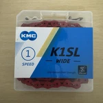 Kmc K1SL -wide- Superlite Kool Chain 1/2" X 1/8" 100 Links Red Single Speed. Fixed Price $29.99.