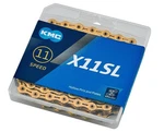Kmc X11SL Speed Chain Bicycle 1/2 11/128 Inch 118 Links Gold. Fixed Price $43.56.