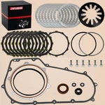 Clutch Friction Steel Plates W/gasket Kit For Harley Softail Dyna Fxd Flstf Fxst. Fixed Price $92.79.