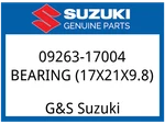 Suzuki Oem Part 09263-17004 Bearing, Top Gear. Fixed Price $11.13.