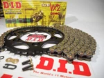 1988-07 EX250 Ninja 250R Did Gold VX2 X-ring Chain And Sprocket Kit DKK-012G. Fixed Price $214.95.