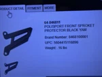 Polisport 8468400001 Front Sprocket Protector Black For Dirt Bike. Fixed Price $22.50.
