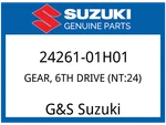 Suzuki Oem Part 24261-01H01 GEAR,6TH Driven (NT:24). Fixed Price $160.20.