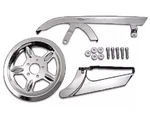 V-twin Chrome Belt Guard And Pulley Cover Kit Fits Harley Davidson 27-0619. Fixed Price $220.92.