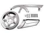 V-twin 27-0619 Chrome Belt Guard Pulley Cover Kit For Sportster 04-13. Fixed Price $209.95.