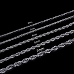 2/2.5/3/4/5/6/7MM 316L Stainless Steel Women Rope Chains Necklaces 18-32''. Fixed Price $7.89.