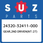 24320-32411-000 Suzuki GEAR,2ND DRIVEN(NT:27) 2432032411000, New Genuine Oem Par. Fixed Price $80.69.