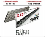 D.i.d Did 520 Vo Oring Drive Chain Natural With Clip Rivet Master Link. Fixed Price $70.30.